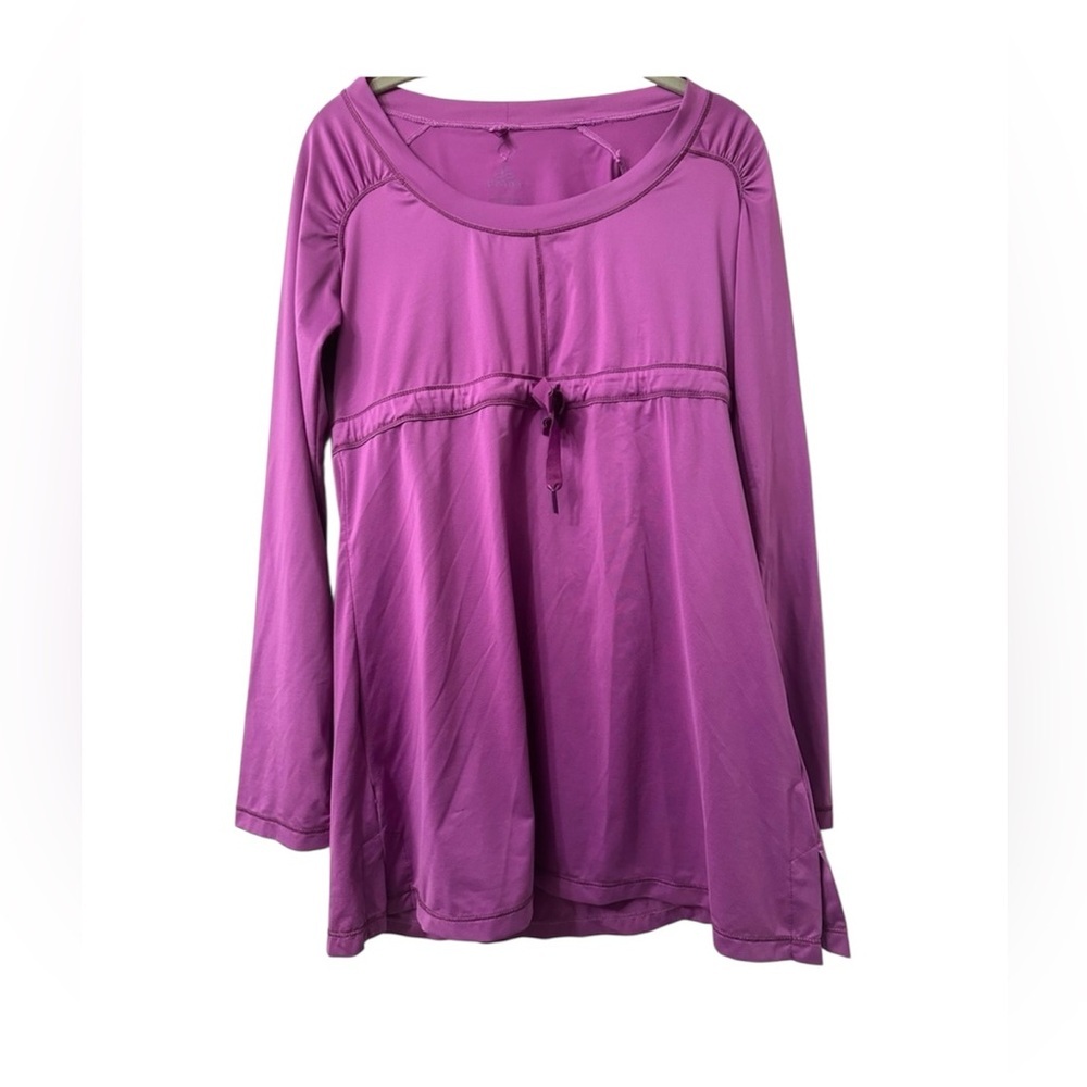 PRANA tunic long sleeve top size‎ small purple yoga active wear outdoor